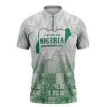 Proudly Nigerian Independence Day 1960 Personalized Zipper Polo Shirt