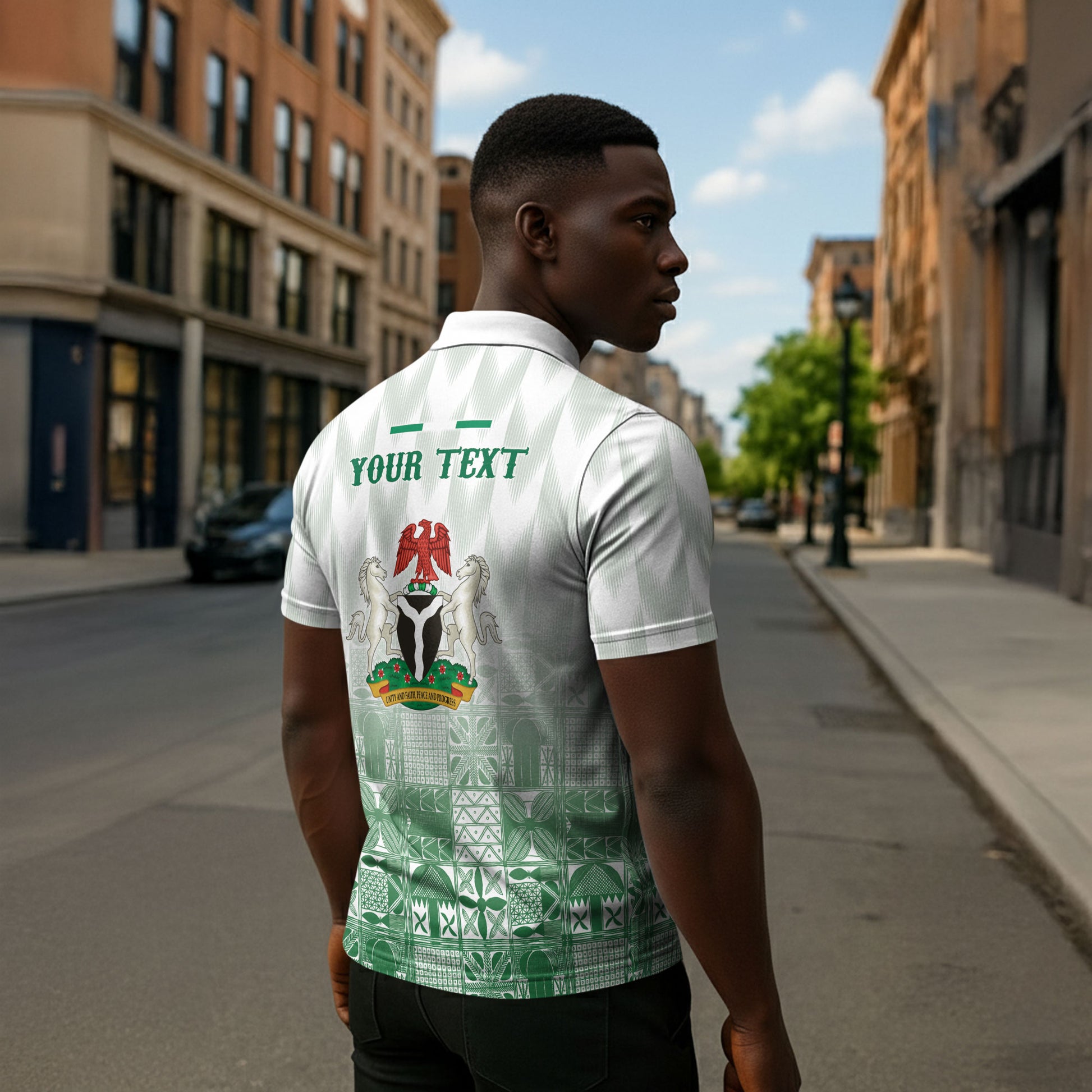 Proudly Nigerian Independence Day 1960 Personalized Zipper Polo Shirt