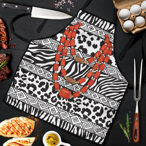 Nigeria Traditional Coral Bead Attire Apron African Tribal Element Wild Animal Skins