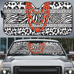 Nigeria Traditional Coral Bead Attire Auto Sun Shade African Tribal Element Wild Animal Skins