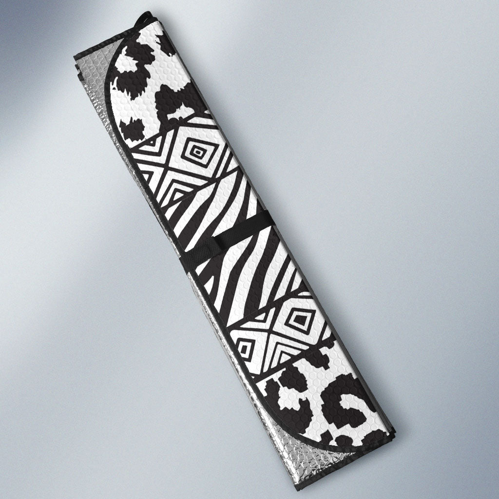 Nigeria Traditional Coral Bead Attire Auto Sun Shade African Tribal Element Wild Animal Skins