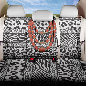 Nigeria Traditional Coral Bead Attire Back Car Seat Cover African Tribal Element Wild Animal Skins