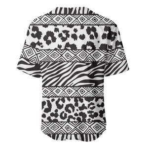 Nigeria Traditional Coral Bead Attire Baseball Jersey African Tribal Element Wild Animal Skins