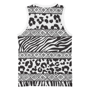 Nigeria Traditional Coral Bead Attire Basketball Jersey African Tribal Element Wild Animal Skins