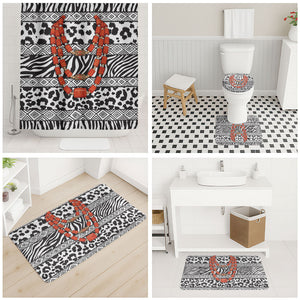 Nigeria Traditional Coral Bead Attire Bathroom Set African Tribal Element Wild Animal Skins