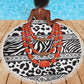 Nigeria Traditional Coral Bead Attire Beach Blanket African Tribal Element Wild Animal Skins