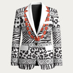 Nigeria Traditional Coral Bead Attire Blazer African Tribal Element Wild Animal Skins
