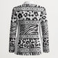 Nigeria Traditional Coral Bead Attire Blazer African Tribal Element Wild Animal Skins