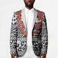 Nigeria Traditional Coral Bead Attire Blazer African Tribal Element Wild Animal Skins