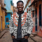 Nigeria Traditional Coral Bead Attire Bomber Jacket African Tribal Element Wild Animal Skins