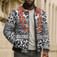 Nigeria Traditional Coral Bead Attire Bomber Puffer Jacket African Tribal Element Wild Animal Skins