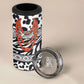 Nigeria Traditional Coral Bead Attire 4 in 1 Can Cooler Tumbler African Tribal Element Wild Animal Skins