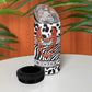 Nigeria Traditional Coral Bead Attire 4 in 1 Can Cooler Tumbler African Tribal Element Wild Animal Skins