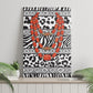 Nigeria Traditional Coral Bead Attire Canvas Wall Art African Tribal Element Wild Animal Skins