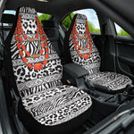 Nigeria Traditional Coral Bead Attire Car Seat Cover African Tribal Element Wild Animal Skins