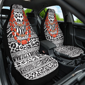 Nigeria Traditional Coral Bead Attire Car Seat Cover African Tribal Element Wild Animal Skins