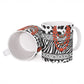 Nigeria Traditional Coral Bead Attire Ceramic Mug African Tribal Element Wild Animal Skins