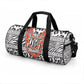 Nigeria Traditional Coral Bead Attire Duffle Bag African Tribal Element Wild Animal Skins