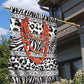 Nigeria Traditional Coral Bead Attire Garden Flag African Tribal Element Wild Animal Skins