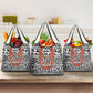 Nigeria Traditional Coral Bead Attire Grocery Bag African Tribal Element Wild Animal Skins