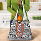 Nigeria Traditional Coral Bead Attire Grocery Bag African Tribal Element Wild Animal Skins