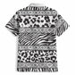 Nigeria Traditional Coral Bead Attire Hawaiian Shirt African Tribal Element Wild Animal Skins