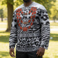 Nigeria Traditional Coral Bead Attire Hockey Jersey African Tribal Element Wild Animal Skins