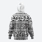 Nigeria Traditional Coral Bead Attire Hoodie African Tribal Element Wild Animal Skins