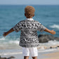 Nigeria Traditional Coral Bead Attire Kid Hawaiian Shirt African Tribal Element Wild Animal Skins