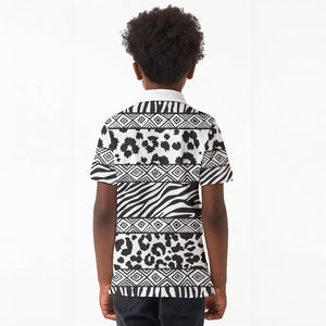 Nigeria Traditional Coral Bead Attire Kid Polo Shirt African Tribal Element Wild Animal Skins