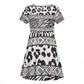 Nigeria Traditional Coral Bead Attire Kid Short Sleeve Dress African Tribal Element Wild Animal Skins
