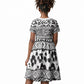 Nigeria Traditional Coral Bead Attire Kid Short Sleeve Dress African Tribal Element Wild Animal Skins