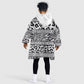 Nigeria Traditional Coral Bead Attire Kid Wearable Blanket Hoodie African Tribal Element Wild Animal Skins