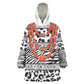 Nigeria Traditional Coral Bead Attire Kid Wearable Blanket Hoodie African Tribal Element Wild Animal Skins