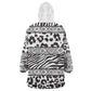 Nigeria Traditional Coral Bead Attire Kid Wearable Blanket Hoodie African Tribal Element Wild Animal Skins
