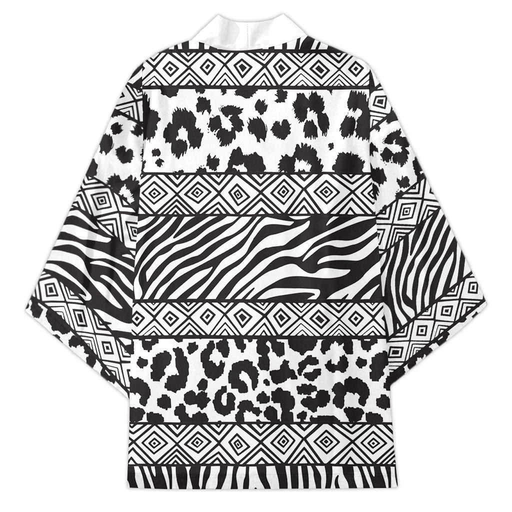Nigeria Traditional Coral Bead Attire Kimono African Tribal Element Wild Animal Skins
