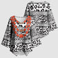 Nigeria Traditional Coral Bead Attire Kimono Sleeve Blouse African Tribal Element Wild Animal Skins