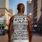 Nigeria Traditional Coral Bead Attire Men Tank Top African Tribal Element Wild Animal Skins
