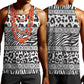 Nigeria Traditional Coral Bead Attire Men Tank Top African Tribal Element Wild Animal Skins