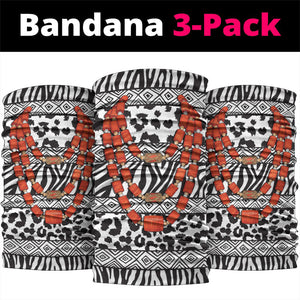Nigeria Traditional Coral Bead Attire Neck Gaiter African Tribal Element Wild Animal Skins
