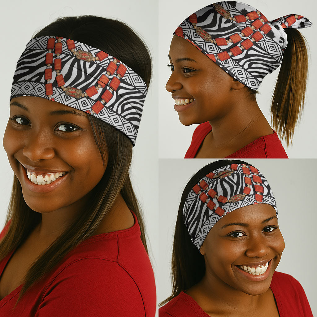 Nigeria Traditional Coral Bead Attire Neck Gaiter African Tribal Element Wild Animal Skins