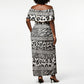 Nigeria Traditional Coral Bead Attire Off Shoulder Maxi Dress African Tribal Element Wild Animal Skins