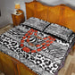 Nigeria Traditional Coral Bead Attire Quilt Bed Set African Tribal Element Wild Animal Skins