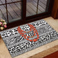Nigeria Traditional Coral Bead Attire Rubber Doormat African Tribal Element Wild Animal Skins