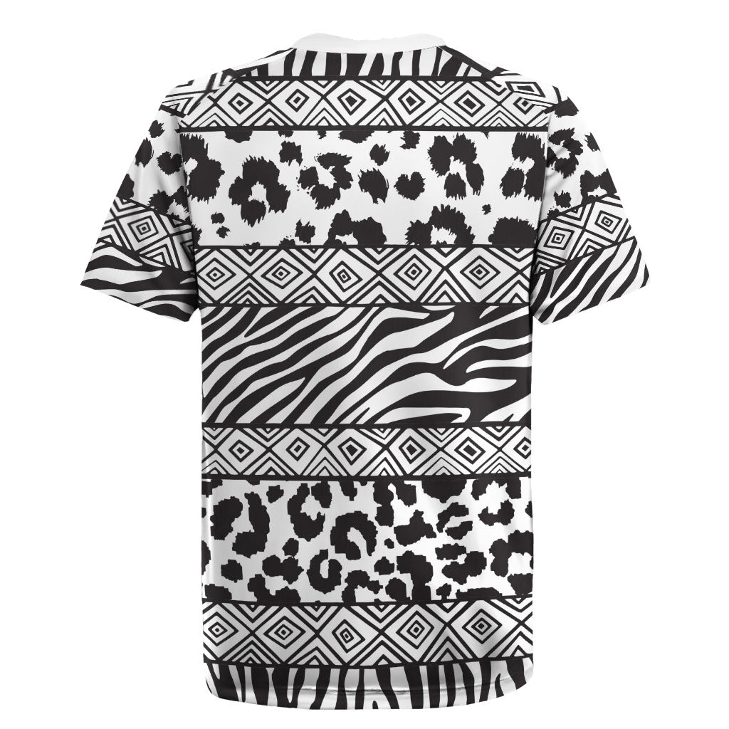 Nigeria Traditional Coral Bead Attire Rugby Jersey African Tribal Element Wild Animal Skins
