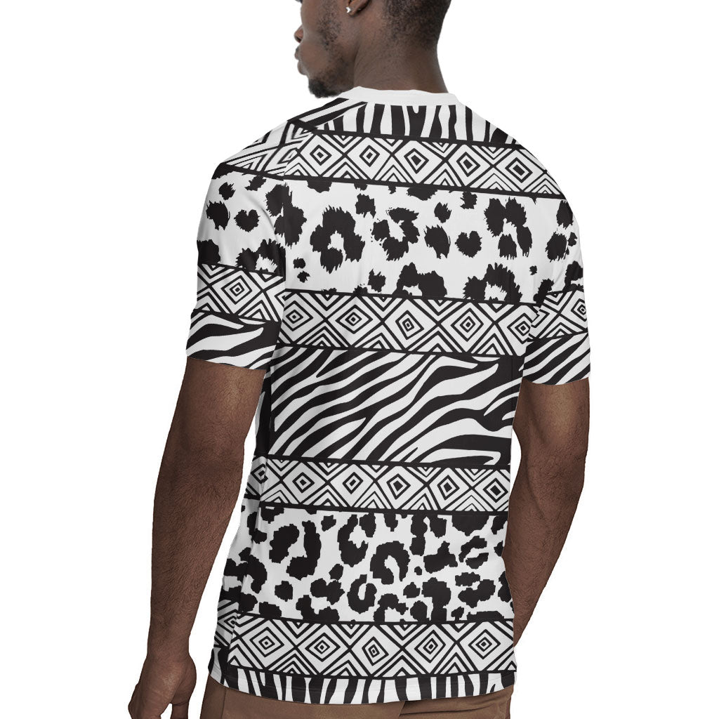 Nigeria Traditional Coral Bead Attire Rugby Jersey African Tribal Element Wild Animal Skins