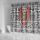 Nigeria Traditional Coral Bead Attire Shower Curtain African Tribal Element Wild Animal Skins
