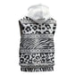 Nigeria Traditional Coral Bead Attire Sleeveless Hoodie African Tribal Element Wild Animal Skins