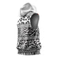 Nigeria Traditional Coral Bead Attire Sleeveless Hoodie African Tribal Element Wild Animal Skins