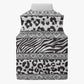 Nigeria Traditional Coral Bead Attire Sleeveless Puffer Jacket African Tribal Element Wild Animal Skins